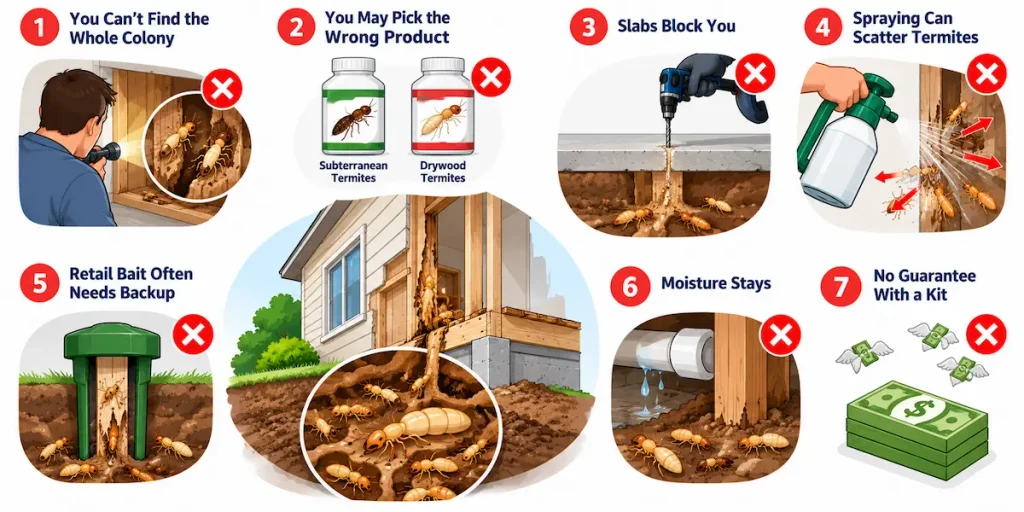Why DIY Termite Treatment Often Fails